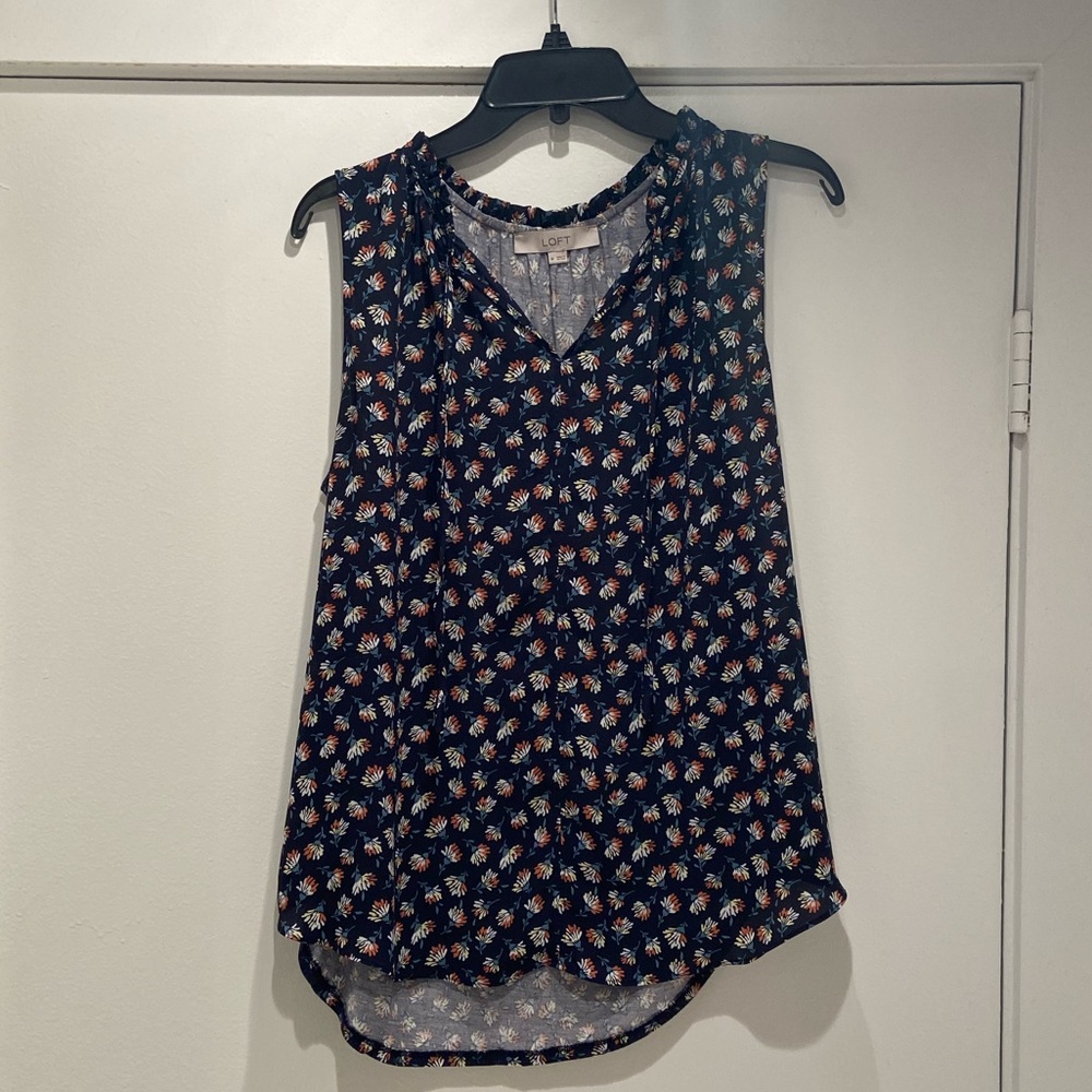 Loft floral sleeveless top